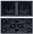 Spetebo Sierra Case Blumenkasten 2 Kammern auf Rollen, Anthrazit, Beton-Optik, 59x29cm (4522)