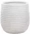 Beliani Livadia Blumentopf rund Seiloptik Weiß verwaschen ⌀39cm (404395)
