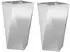 vidaXL Pflanzkübel 2er-Set Edelstahl Silber 40x40x75cm (883789)
