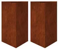 vidaXL Pflanzk&uuml;bel 2 Stk. Dreieckig 50x43x75 cm Wetterfester Stahl