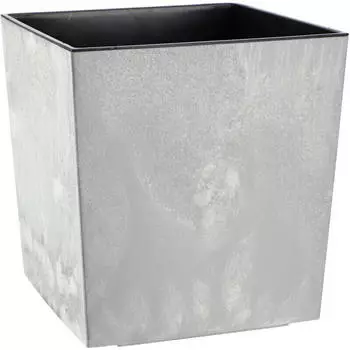 Kadax Blumentopf mit Einsatz Kunststoff 30cm Grau (K9938)