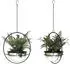 DanDiBo Blumenampel 2er Set Wand Metall mit Topf 78cm Silber (96087 L)