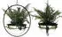 DanDiBo Blumenampel 2er Set Wand Metall mit Topf 78cm Silber (96087 L)