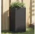 vidaXL Pflanzkübel 2 Stk. Poly Rattan Schwarz 30x30x60cm (3210516)