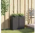 vidaXL Pflanzkübel 2 Stk. Poly Rattan Schwarz 30x30x60cm (3210516)