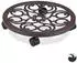 Relaxdays Pflanzenroller rund, 4 Rollen, antik braun, 2er-Set