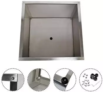 Köhko Pflanzkübel QUADER Edelstahl 60x60x50cm (63101-060Set)
