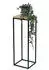 DanDiBo Blumenhocker Metall Holz Schwarz Eckig 70cm (96352)
