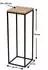 DanDiBo Blumenhocker Metall Holz Schwarz Eckig 70cm (96352)