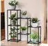 DanDiBo Blumenregal 6 Ebenen Metall Schwarz (96578)