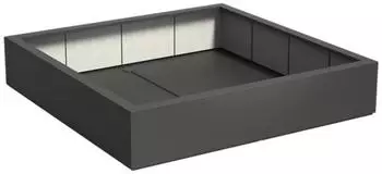 Adezz Carrez Pflanzgefäß mit Boden Fiberglas schwarz 2000x2000x400mm