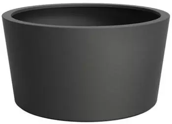 Adezz Conic Pflanzkübel mit Boden Fiberglas schwarz 1500x800mm