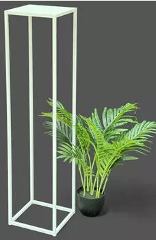DanDiBo Blumenhocker Metall Eckig Wei&szlig; 100cm (96569)
