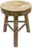 Spetebo Blumenhocker Holz 3 Beine White Washed Shabby Chic Ø35cm (4416)