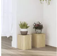 vidaXL Pflanzenst&auml;nder 2 Stk. Sonoma-Eiche 15x15x20 cm Holzwerkstoff