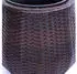 Eleganteinrichten Pflanzkübel Polyrattan Rund-Konisch D52xH44cm Coffee-Braun