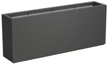 Adezz Carrez Pflanzgefäß mit Boden Fiberglas schwarz 2000x400x800mm
