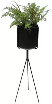 DanDiBo Blumenst&auml;nder mit Topf Metall Schwarz 80cm (96022)