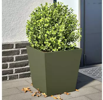 vidaXL Pflanzk&uuml;bel Olivgr&uuml;n 40x40x40cm Stahl, 2er-Set