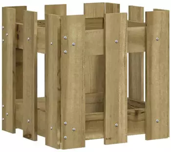vidaXL Pflanzk&uuml;bel Latten-Design 30x30x30cm Kiefernholz impr&auml;gniert (832446)