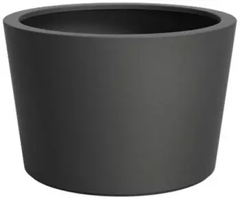 Adezz Conic Pflanzkübel mit Boden Fiberglas schwarz 1200x800mm