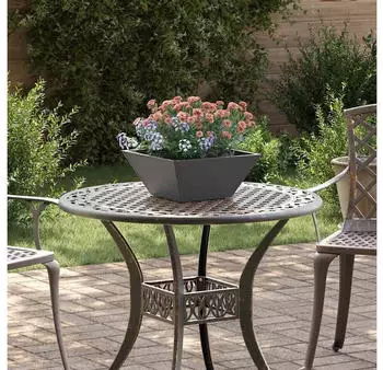 vidaXL Garten-Pflanzgef&auml;&szlig; Sch&uuml;sselform 5er-Set Schwarz 35x35x15cm Stahl