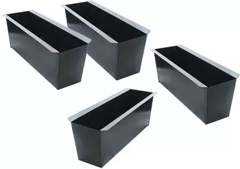 Spetebo Metall Pflanzkasten f&uuml;r Europaletten Anthrazit 4er-Set (72900)