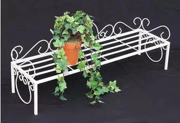 DanDiBo Blumenbank 75 cm wei&szlig; (93027)