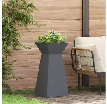 vidaXL Steel pillar planter 35 x 35 x 73 cm anthracite