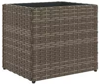vidaXL Pflanzk&uuml;bel Grau 36x30x32 cm Poly Rattan