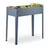 Relaxdays Metal flower box 80 x 40.5 x 86 cm grey