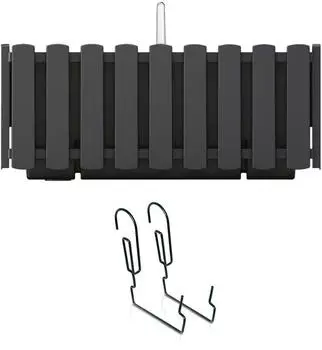 Prosperplast Boardee Fencycase plastic balcony planter 58 cm anthracite