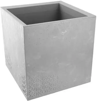 Kadax Pflanzkübel auf Rollen 39x40cm Kunststoff Betonoptik quadratisch (K10006)