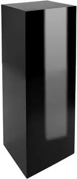 Vivanno Podest S&auml;ule Fiberglas Hochglanz Schwarz 30x30x80cm (181181103308)