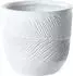 Beliani Ftero Blumentopf Rund Cremeweiß Ton-Glasfaser 28x28x16cm (Ftero)