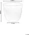 Beliani Ftero Blumentopf Rund Cremeweiß Ton-Glasfaser 28x28x16cm (Ftero)