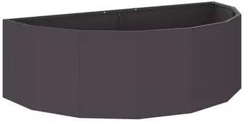vidaXL Pflanzk&uuml;bel Halbrundes Stahl 120x60x35cm Schwarz (45-316695)