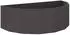 vidaXL Pflanzkübel Halbrundes Stahl 120x60x35cm Schwarz (45-316695)