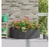 vidaXL Pflanzkübel Halbrundes Stahl 120x60x35cm Schwarz (45-316695)