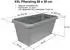 MePla Pflanztrog XXL 80x39cm, Kunststoff (PP), taupe, ca. 65l