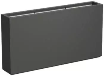 Adezz Carrez Pflanzgefäß mit Boden Fiberglas schwarz 1500x250x800mm