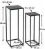 DanDiBo Blumenhocker Metall Schwarz Eckig 2er Set (96315)