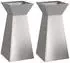 vidaXL Säulen-Pflanzer Edelstahl 35x35x73cm Silber, 2er-Set