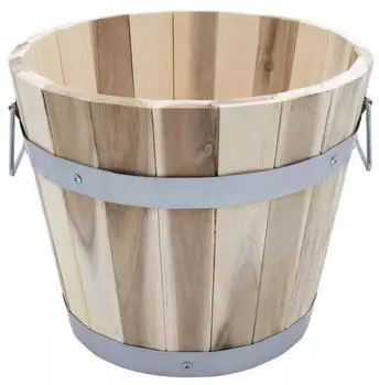 Spetebo Holz Pflanzeimer mit Griffen, 28x23cm (128223)