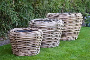 Jan Kurtz Palau Pflanzenkorb Naturrattan mit Innentopf, &Oslash;68cm (442346)