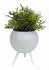 DanDiBo Blumenhocker Metall mit Topf, Weiß, 23cm (96259 M)