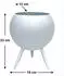 DanDiBo Blumenhocker Metall mit Topf, Weiß, 23cm (96259 M)