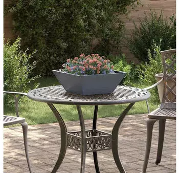 vidaXL Pflanzgef&auml;&szlig; Metall Anthrazit 40x40x15cm 5er-Set (873815)