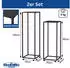 DanDiBo Pflanzenständer 2er Set Metall Schwarz 100cm & 70cm (96587)
