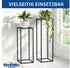 DanDiBo Pflanzenständer 2er Set Metall Schwarz 100cm & 70cm (96587)